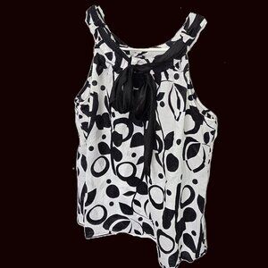 Alyx Tank Top Black White Ribbon Geometric Womens Size XL Sleeveless